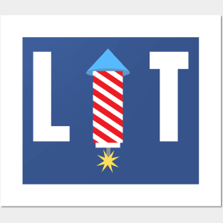 Lit - 4th of July Fireworks Posters and Art